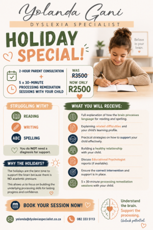 Holiday Package for Support: Reading, Writing and Spelling