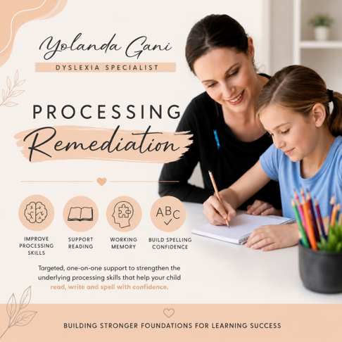 Processing Remediation Session (Individual) 1 x 30minutes